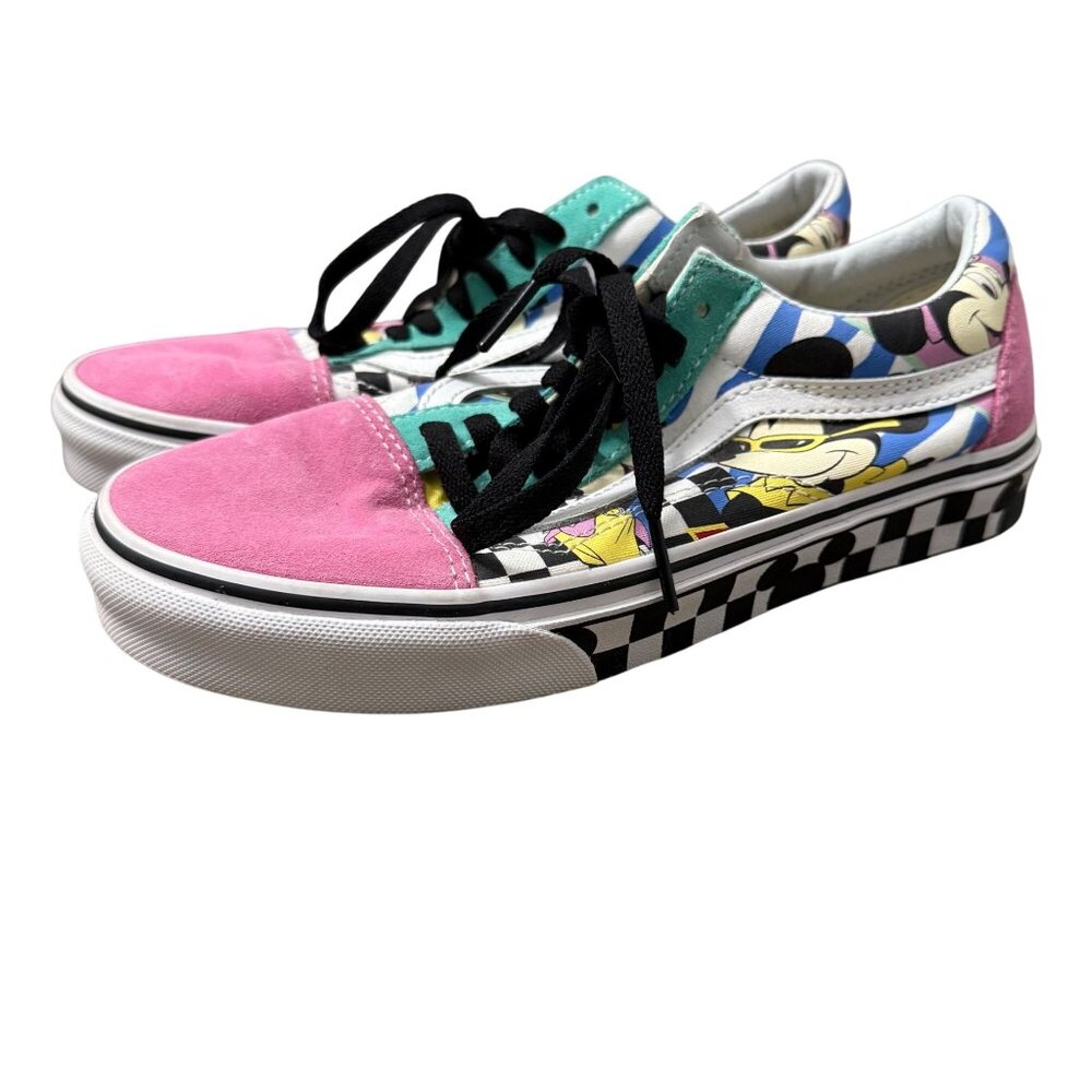 Vans Disney X Old Skool 80s Retro Mickey Mouse Suede Cap Toe Sneakers Womens 8